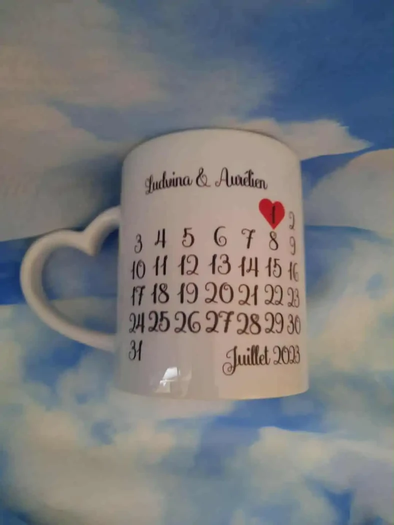 calendrier mug mariage ou rencoutre