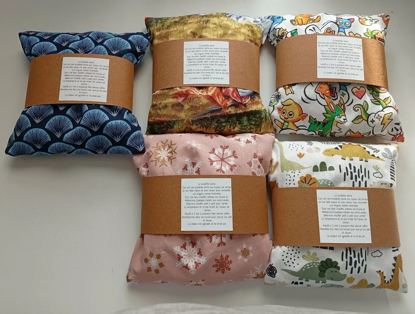 bouillote sèche aux noyaux de cerises